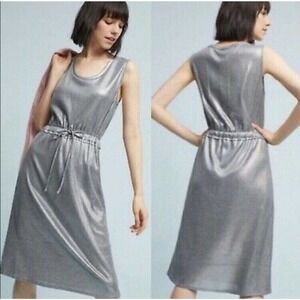NWT Dolan Left Coast Anthropologie Womens Tank Dress Size XS Metallic Drawstring